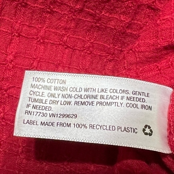 Knox Rose Button Up Eyelet Red Top Women’s Size M - Picture 9 of 11